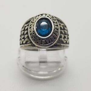 Silver Blue Stone Ring 
